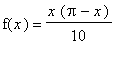 f(x) = x*(Pi-x)/10