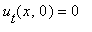 u[t](x,0) = 0