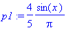p1 := 4/5*sin(x)/Pi