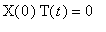 X(0)*T(t) = 0