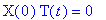 X(0)*T(t) = 0