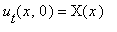 u[t](x,0) = X(x)