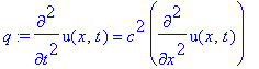 q := diff(u(x,t),`$`(t,2)) = c^2*diff(u(x,t),`$`(x,...