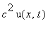 c^2*u(x,t)