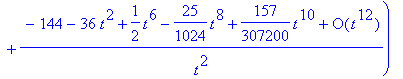 y(t) = _C1*t^2*(series(1-1/12*t^2+1/384*t^4-1/23040...
