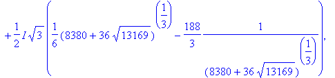 1/6*(8380+36*sqrt(13169))^(1/3)+188/3/((8380+36*sqr...