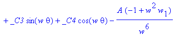 u[1](theta) = (1/6*cos(2*w*theta)/(w^2*A)+1/2/(w^2*...