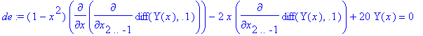 de := (1-x^2)*diff(diff(diff(Y(x),.1),x[2 .. -1]),x...
