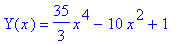 Y(x) = 35/3*x^4-10*x^2+1