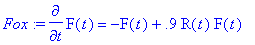 Fox := diff(F(t),t) = -F(t)+.9*R(t)*F(t)