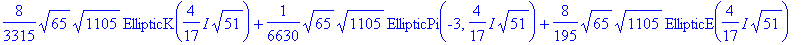 8/3315*sqrt(65)*sqrt(1105)*EllipticK(4/17*I*sqrt(51...